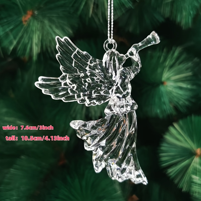 TEMU 2d Flat, 6pcs Winter Acrylic Decorations.christmas Decorations, Christmas Tree Decorations, Decorations, Party Decorations