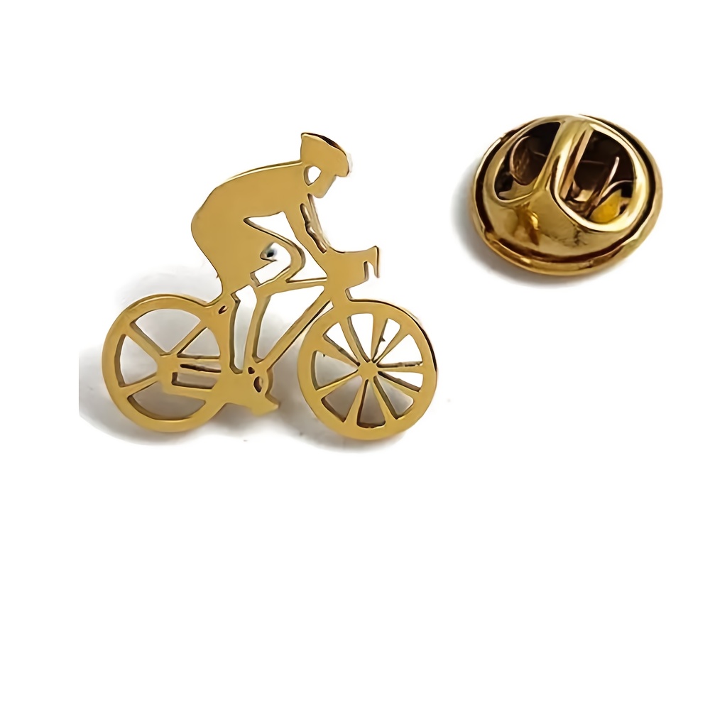 TEMU Custom Bicycle Hand-drawn Pattern Brooch, A Easy And Trendy Bicycle Badge, A Gift For Cycling Enthusiasts, Personalized Bicycle Pin, Gifts For