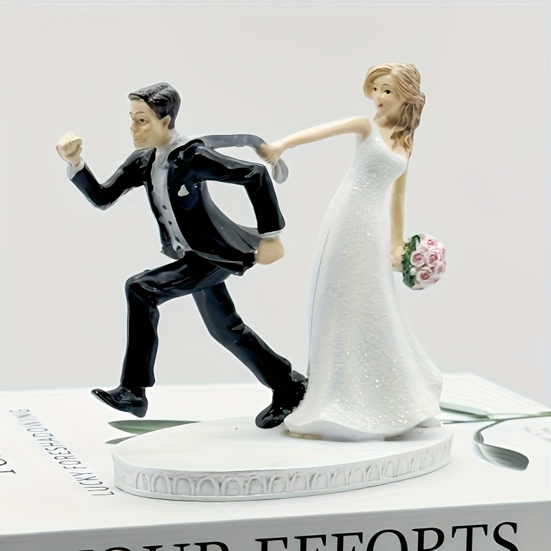 French Wedding Statue - And Groom Resin Sculpture, Elegant Black And For Weddings, Anniversary Celebrations, And Home Decor. For Christmas, Thanksgiving, Valentine's Day, Wedding Decorations