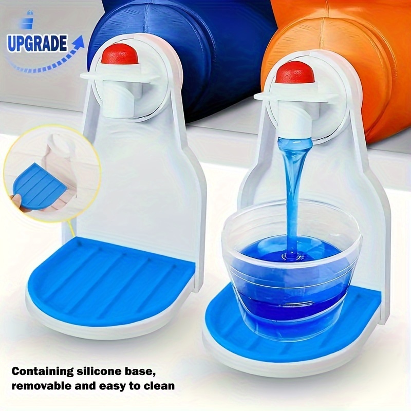 

1pc Silicone Laundry Detergent Cup Holder With Drip Catcher Tray And Soap Dispenser