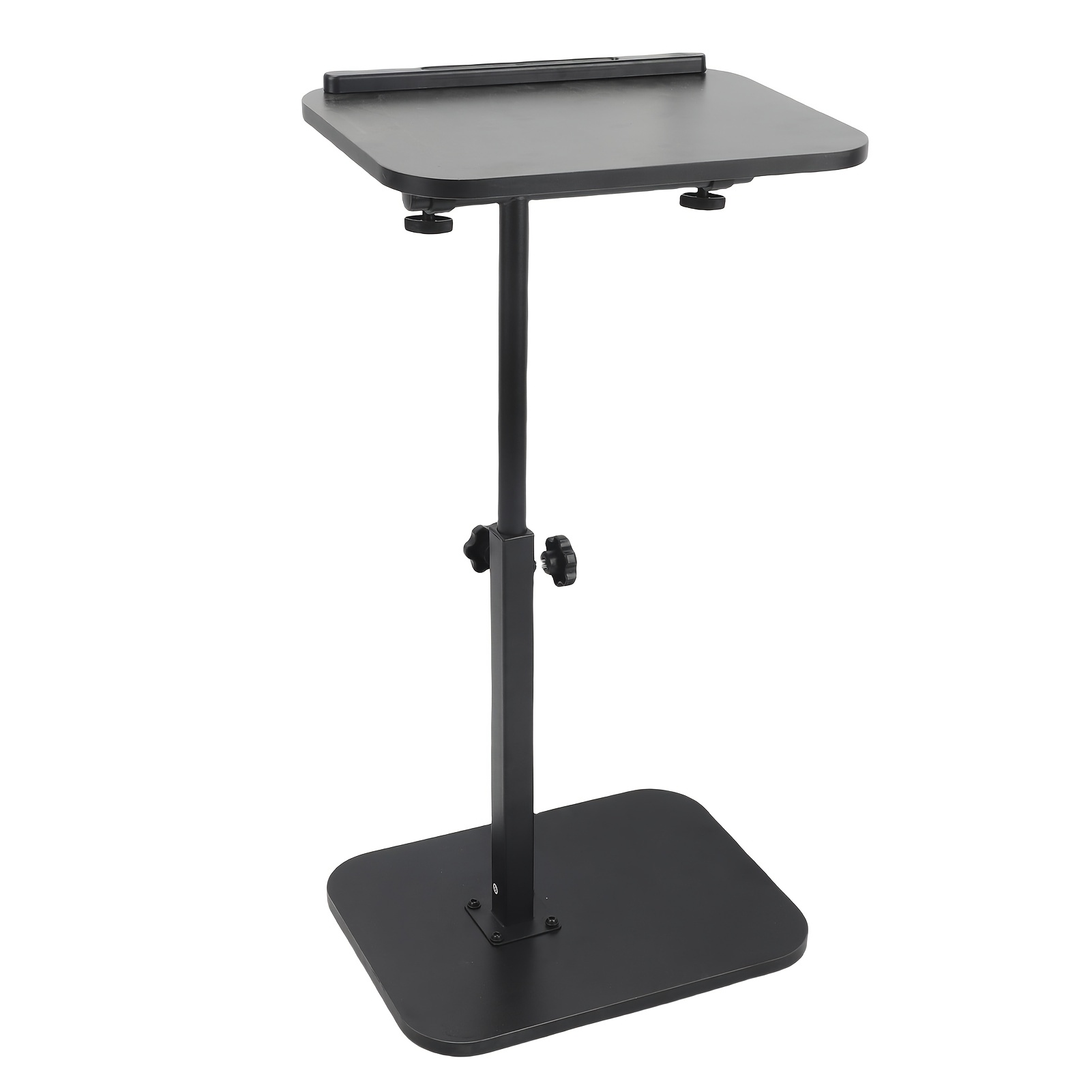 TEMU 360° Rotating Side Table With Adjustable Height. Compact Stable Laptop Table, Strong Weight Capacity, Built In Storage, Durable Metal Hardwood