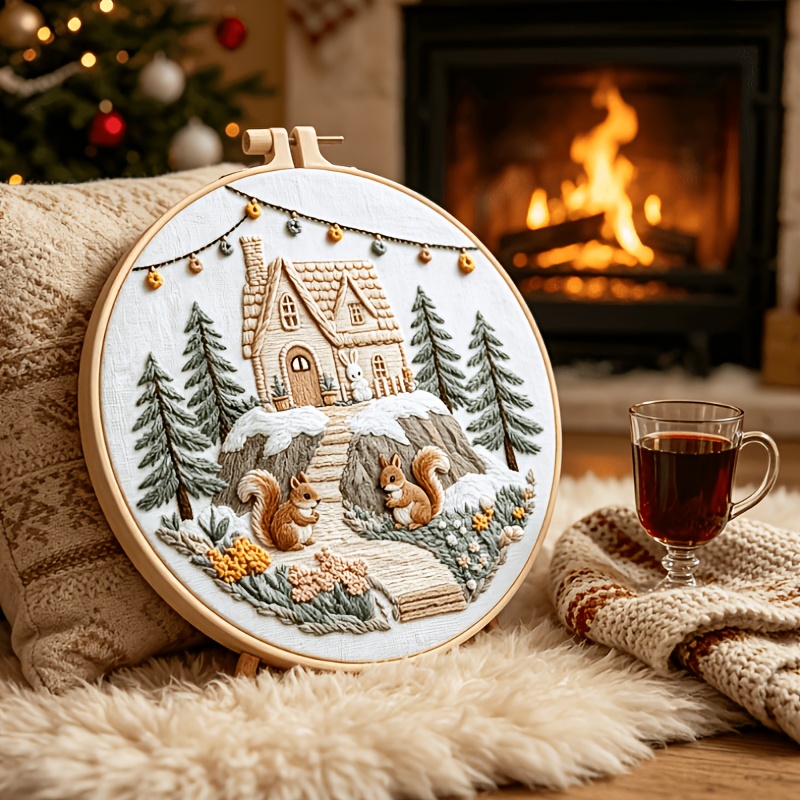 Small Animal House Handcraft Material Pack Embroidery Kit