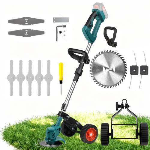 foldable cordless lawnmower household electric lawnmower multi functional lawn mower battery plug not included adjustable handle high cutting suitable for garden patio and lawn care