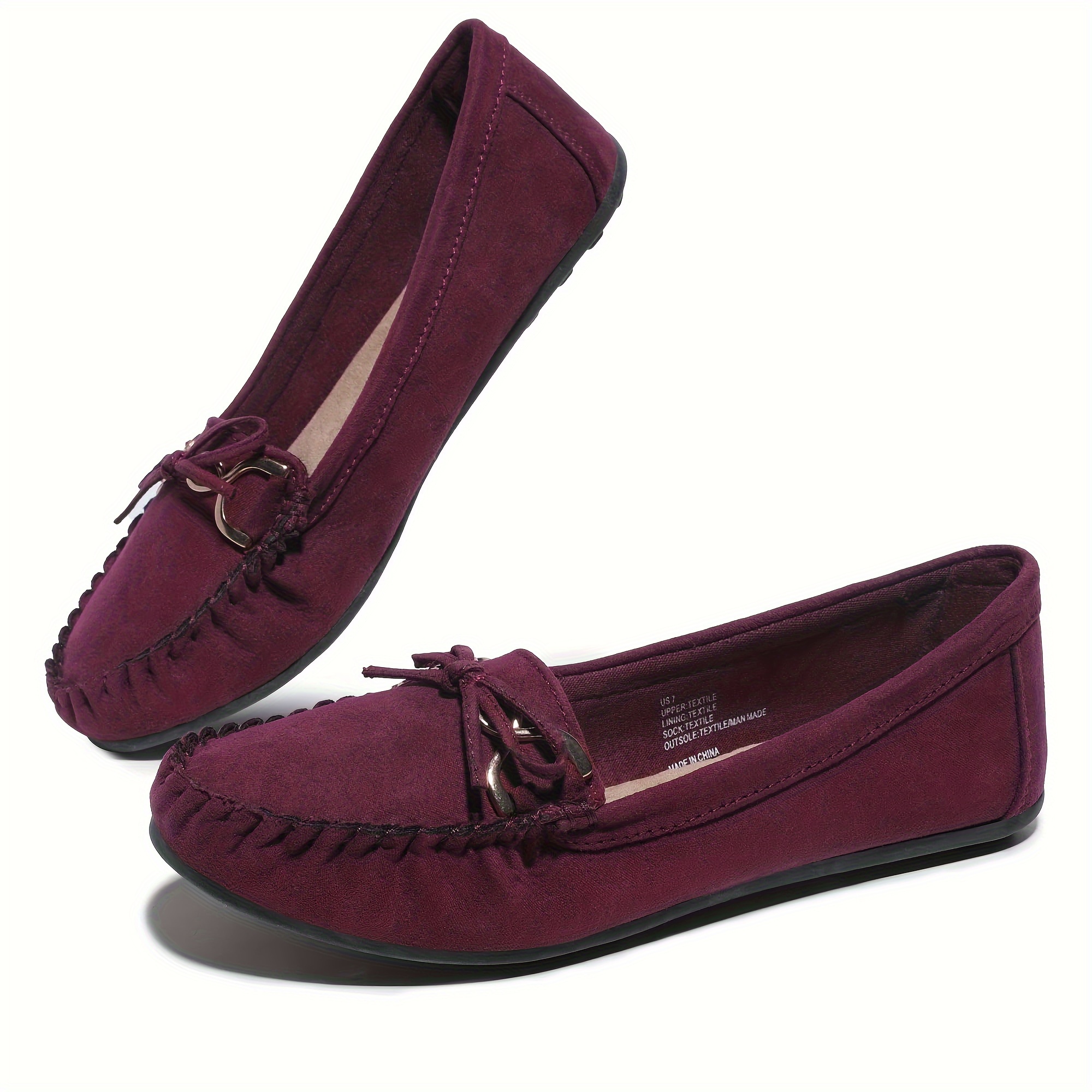 women's loafers slip shoes bowknot driving flats casual Temu