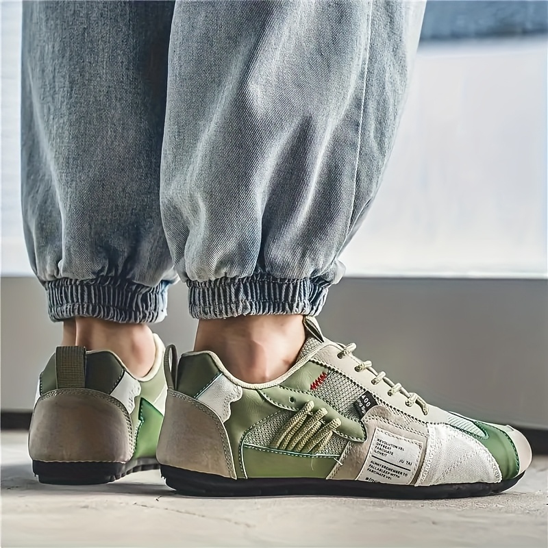Tenis ligeros y transpirables para hombre zhenyuezu, de caña baja con cordones y suela antideslizante de PVC, diseño en bloques de colores vibrantes, ideales para senderismo, uso diario y estilo urbano casual, regalo de Navidad duradero y elegante