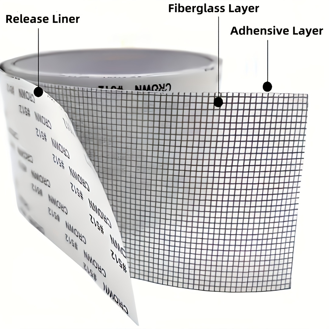 TEMU Window Screen Repair Tape, Self-adhesive Heavy-duty Insect Screen Mesh Patch, Strong Adhesive Tear-resistant Repair For Door And Window Screens