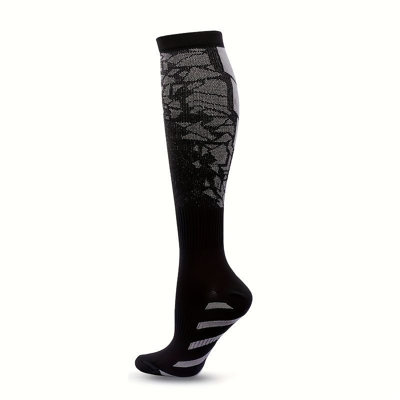 TEMU 1 Pair Compression Sock Set Women Men Best Long Stockings Support Hose For Flying Travel Must Have Athletic Running Cycling