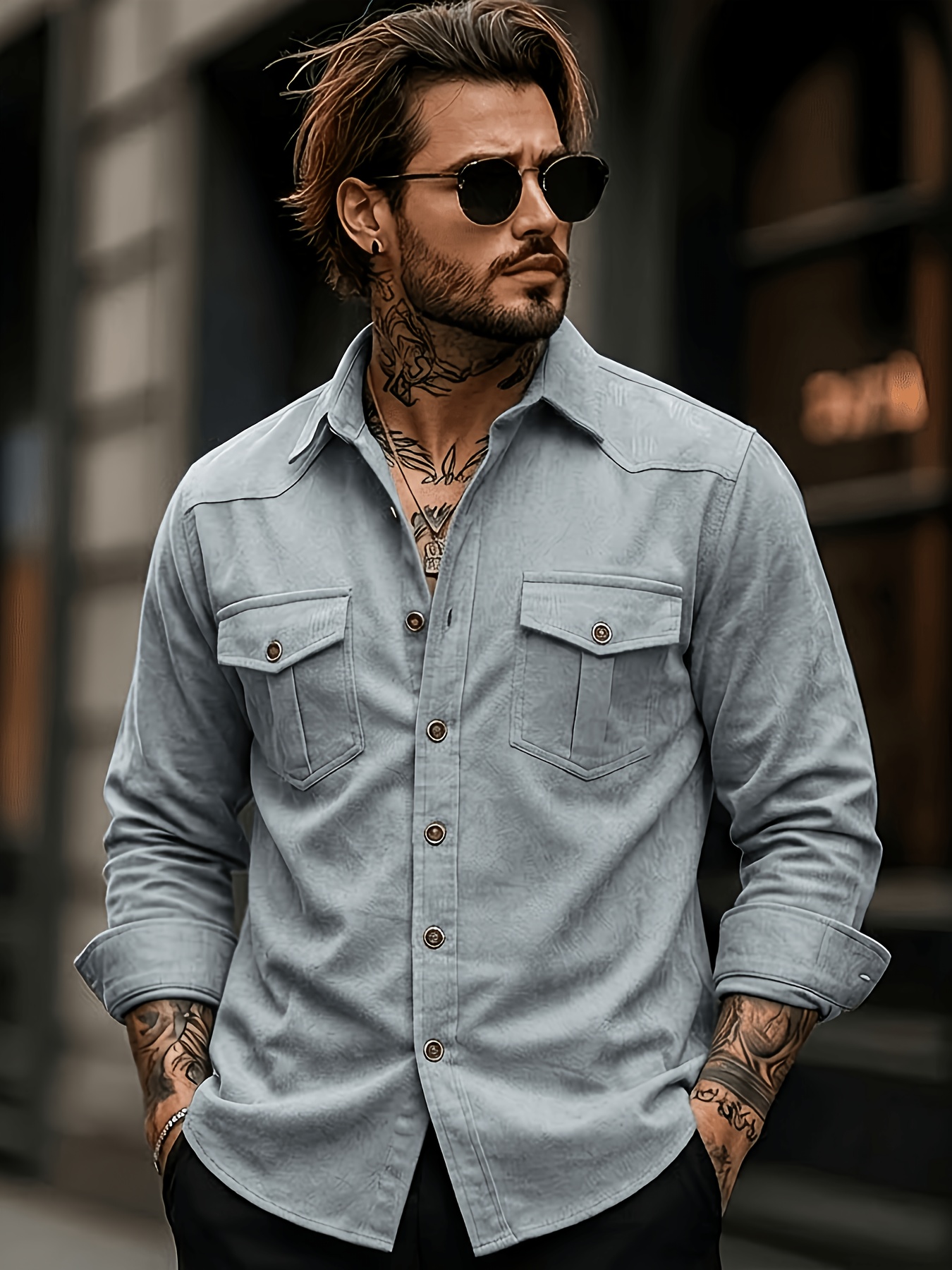New Spring/Autumn Washed Distressed Stiff Cotton Fashion Casual Men's Denim Jacket