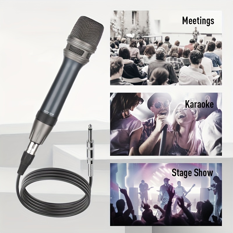 D1 Professional Dynamic Vocal Microphone Moving Coil Dynamic Cardioid Unidirectional Handheld Microphone With ON OFF Switch Includes 177in XLR