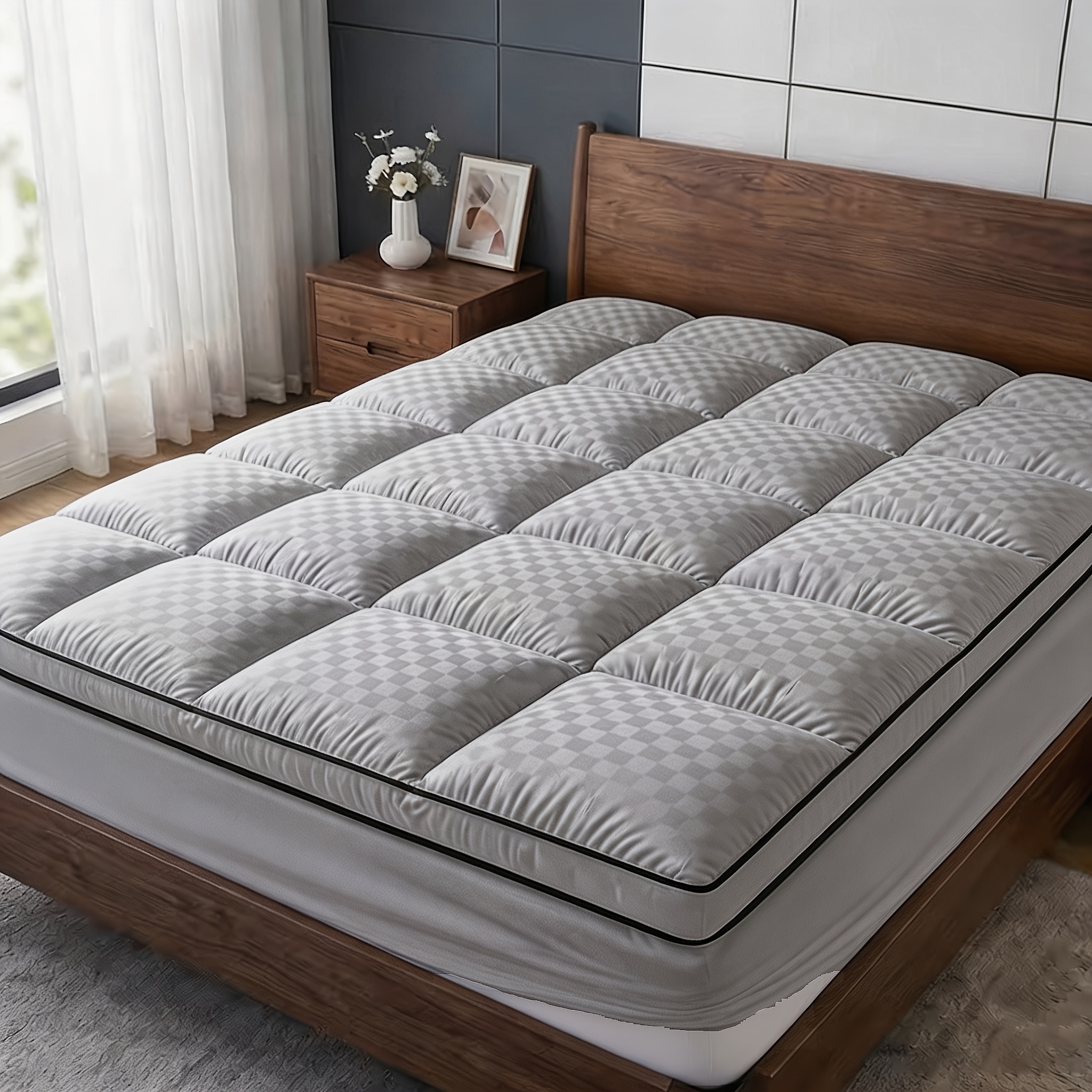 1pc Soft And Breathable Mattress Cover/floor Mat/tatami Mat, With Elastic Straps, Microfiber Filling, Suitable For , Suitable For Bedrooms, Dormitories, Guest Rooms, And Camping, Halloween Decoration