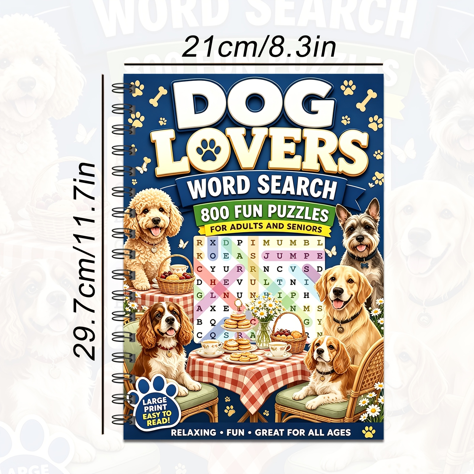 TEMU Livre de croisés pour des chiens, grands , 800 énigmes canines amusantes, croisés, 'activités cérébrales relaxantes pour se détendre, améliorer
