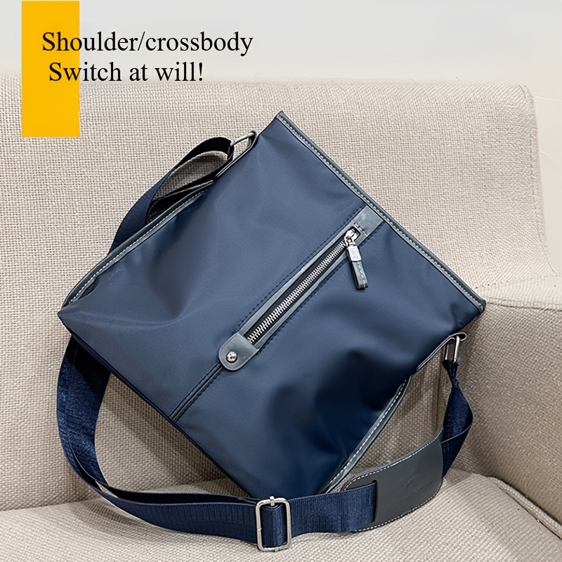 mens lightweight nylon messenger bag adjustable strap large Temu