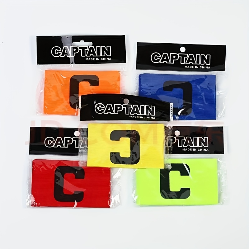 5pcs Captain Badge Soccer Competition Sleeve Patch Elastic Sticker Event Armband Twisting Badge