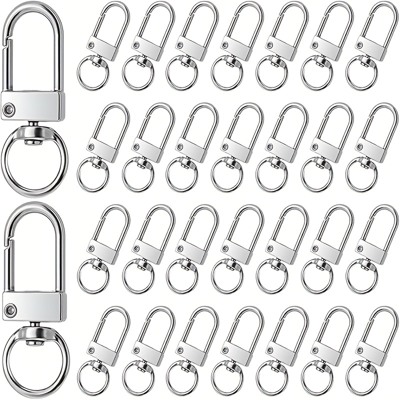 

30pcs Metal Clasp, Swivel Snap Key Chain Clip Hooks, Keychain Hooks For Keychain Making Diy Crafts Lanyard Making Accessories For Bag Key Chains Connector Jewelry Making