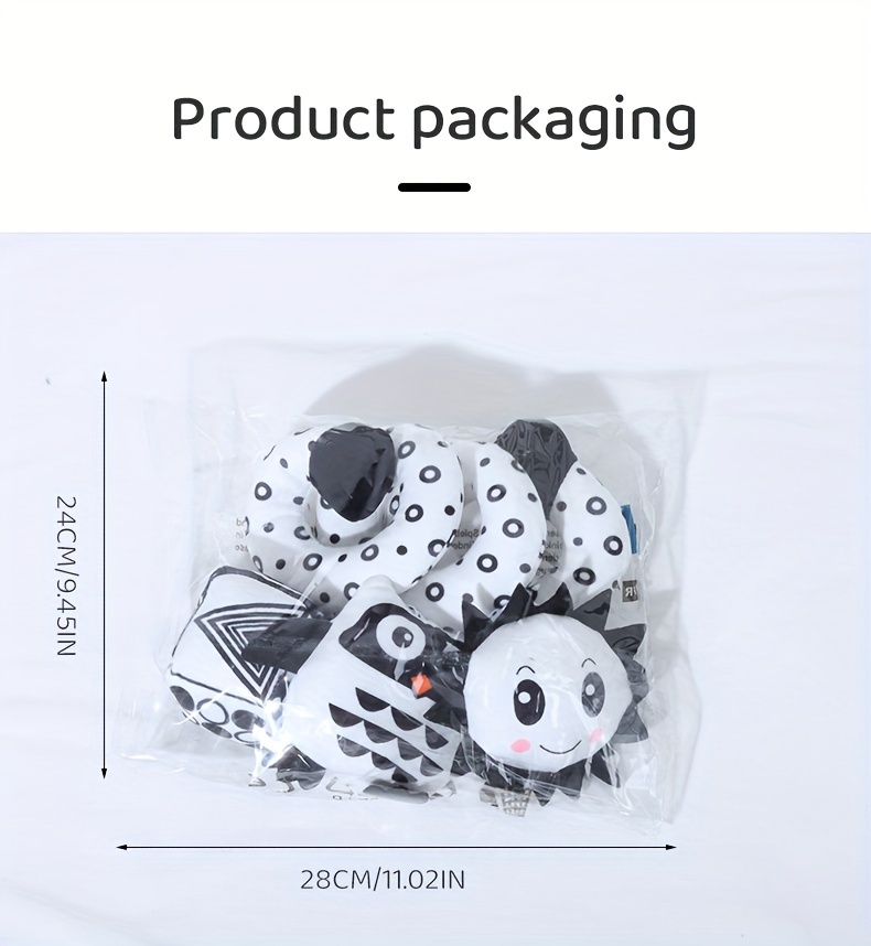 baby decoration black and white hanging toys stroller spiral plush toys for car seats baby travel toys bee owl     details 9