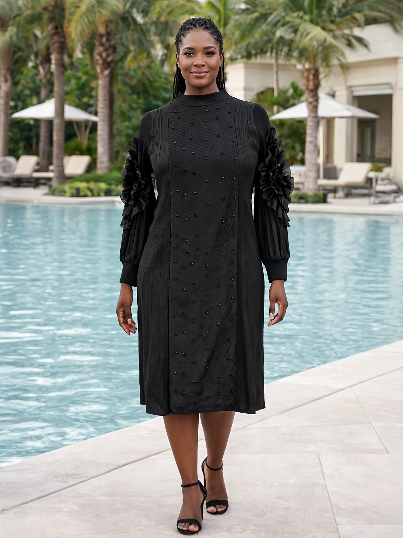 knee length cocktail dress sold on Temu United States