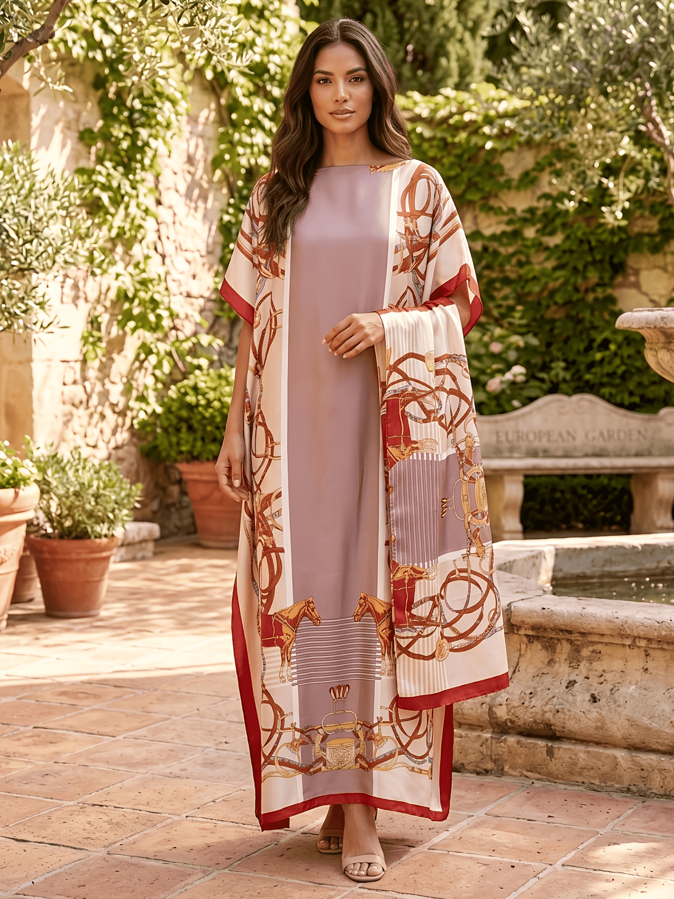 satin kaftan dress - United Kingdom