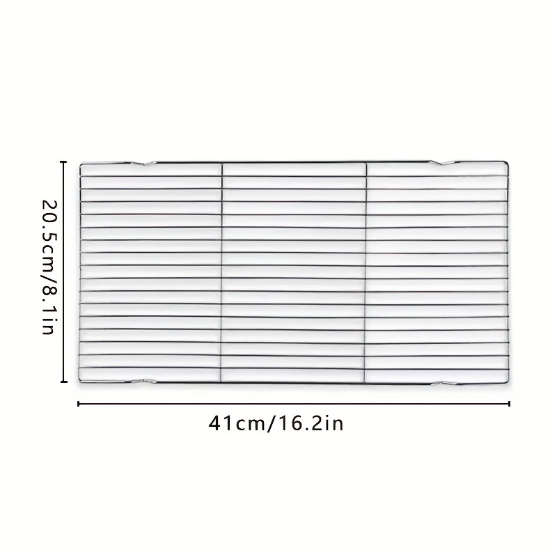 TEMU Rectangular Bbq Mesh Large/medium/small, Food Cooling Rack, Outdoor Bbq Tools, Bbq Additions, Suitable For Kitchen Cooling, Rapid Heat
