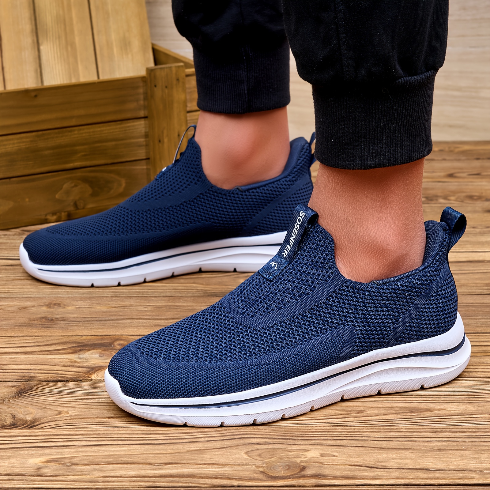 Men'S Athletic Footwear, Featuring Breathable Mesh, Casual Sport Style, Soft Soles, Comfortable Slip-On Design, And Hands-Free Easy-To-Wear Sneakers