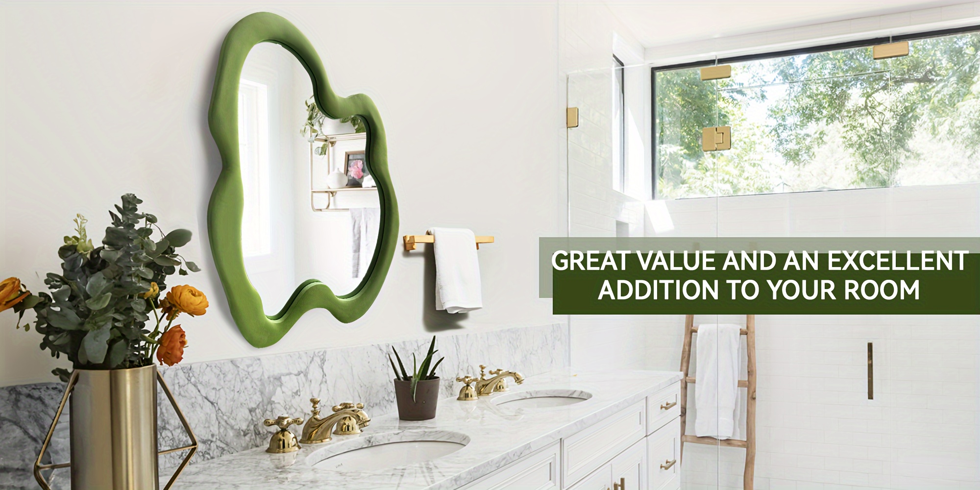 Modern Irregular Asymmetrical Flannel Wall Mirror 11 Modern Irregular Asymmetrical Wall Mirror