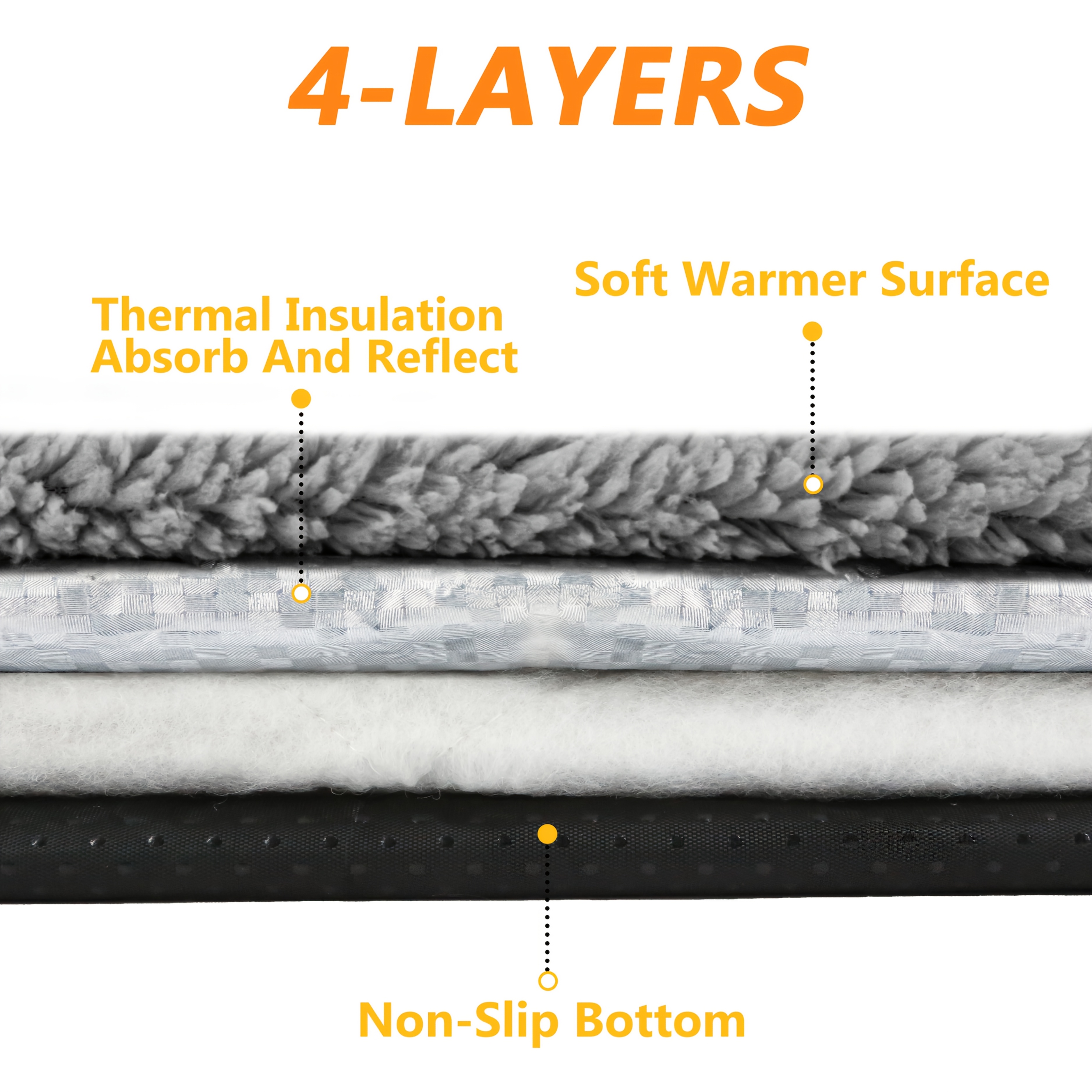 super soft self warming cat bed thermal dog crate bed mat for sleeping washable anti slip pet kennel pad for small medium   puppy kitten indoor outdoor Product details 3