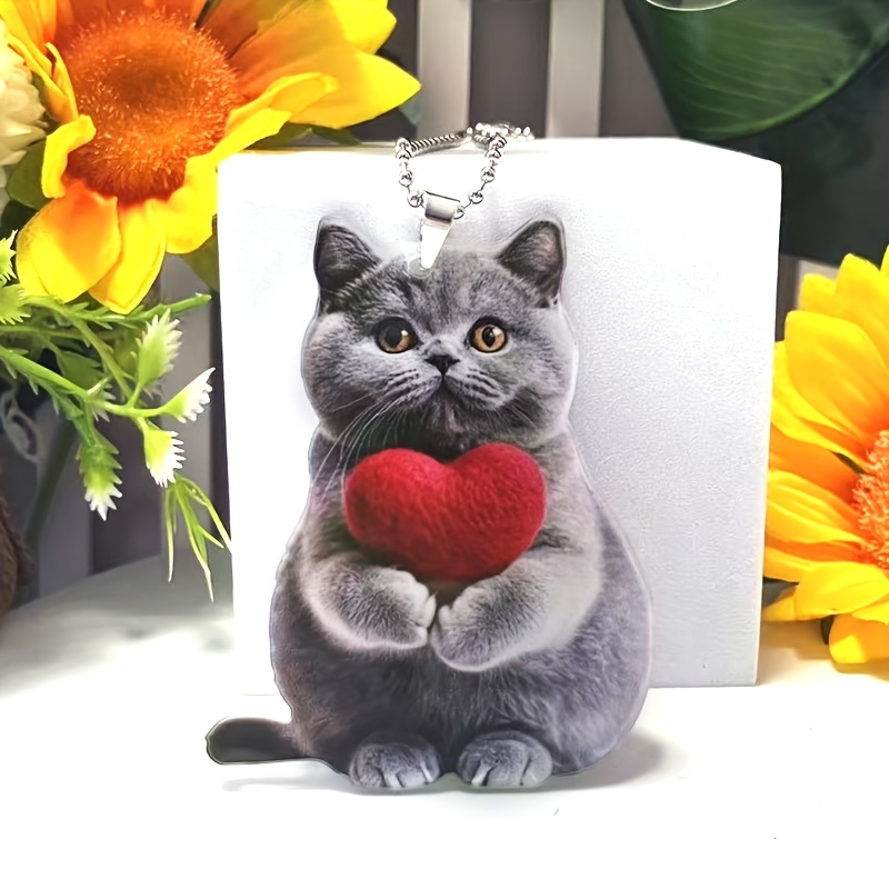 

Adorable British Shorthair Cat Car , Hanging , Car Key Hanging , 2d