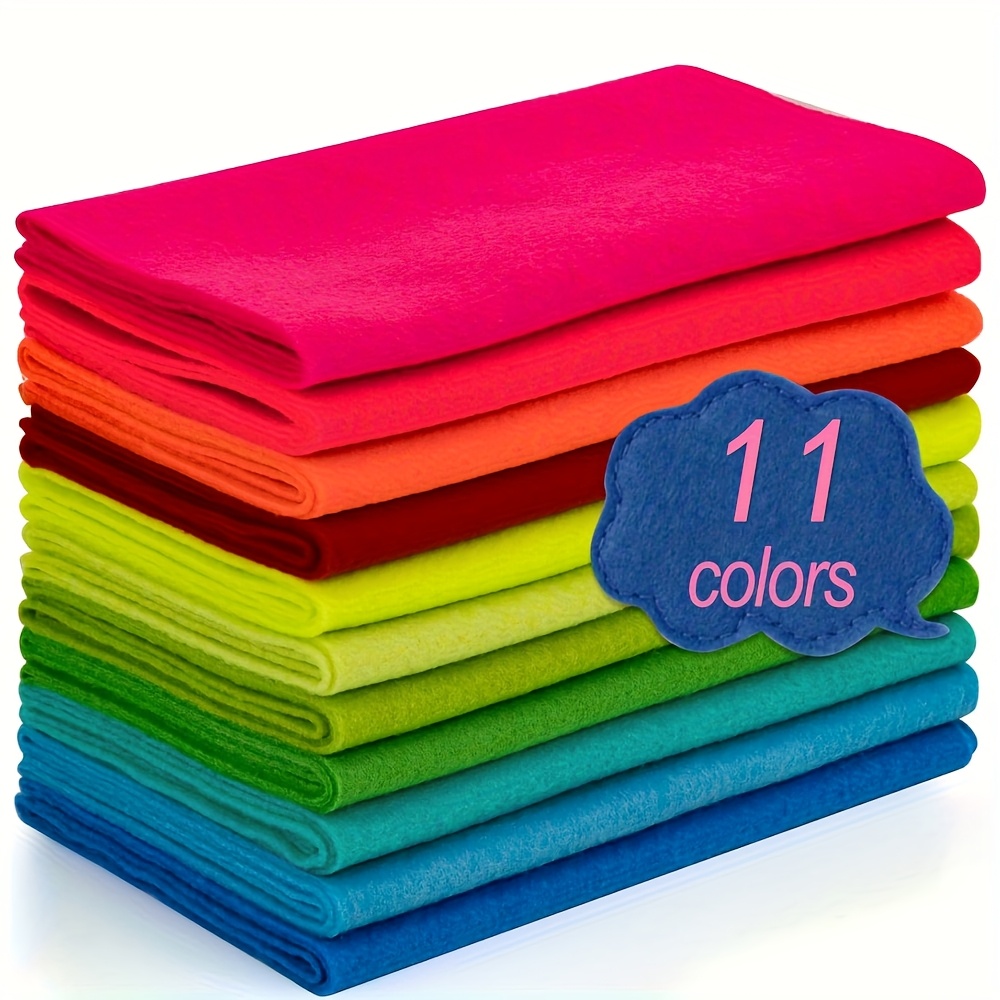 11 Rolls 8"x35" 1mm Thick Soft Felt Fabric Sheet 11 Assorted Morandi Series Colors Felt Pack For Craft Sewing Squares Nonwoven