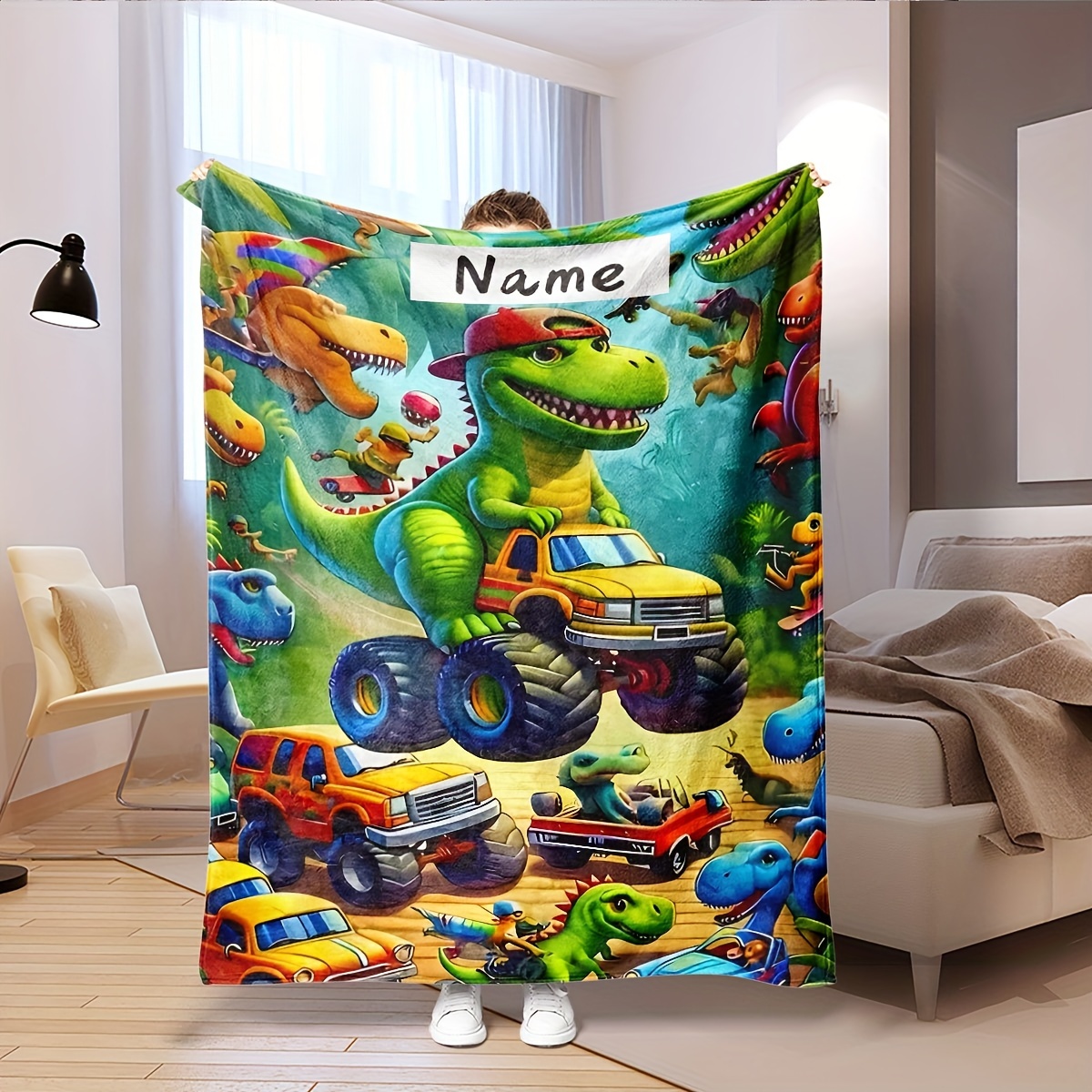 

1pc Customizable Blanket - , Printed, Mixed , , Knitted, , Polyester, 200-250g , -use