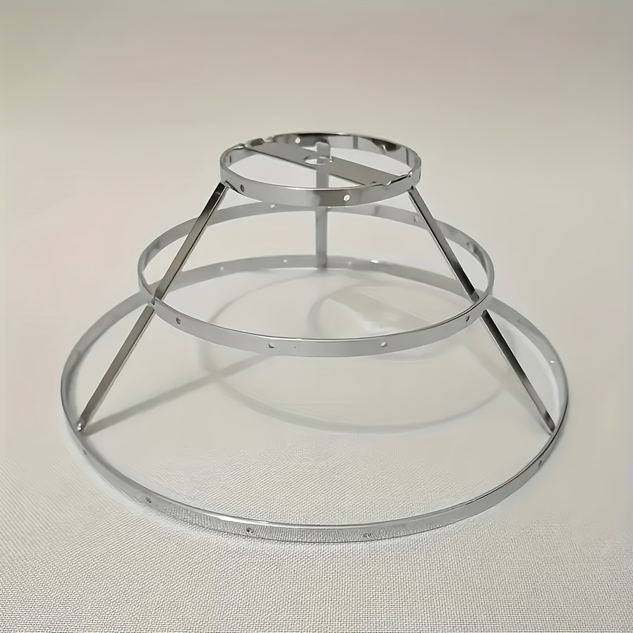 Image of 1pc Polished Metal Lampshade Holder, Wind Chime Lighting Frame For Diy Table & Pendant Lamps - Lighting Parts & Accessories (fixture Only, Golden Or)
