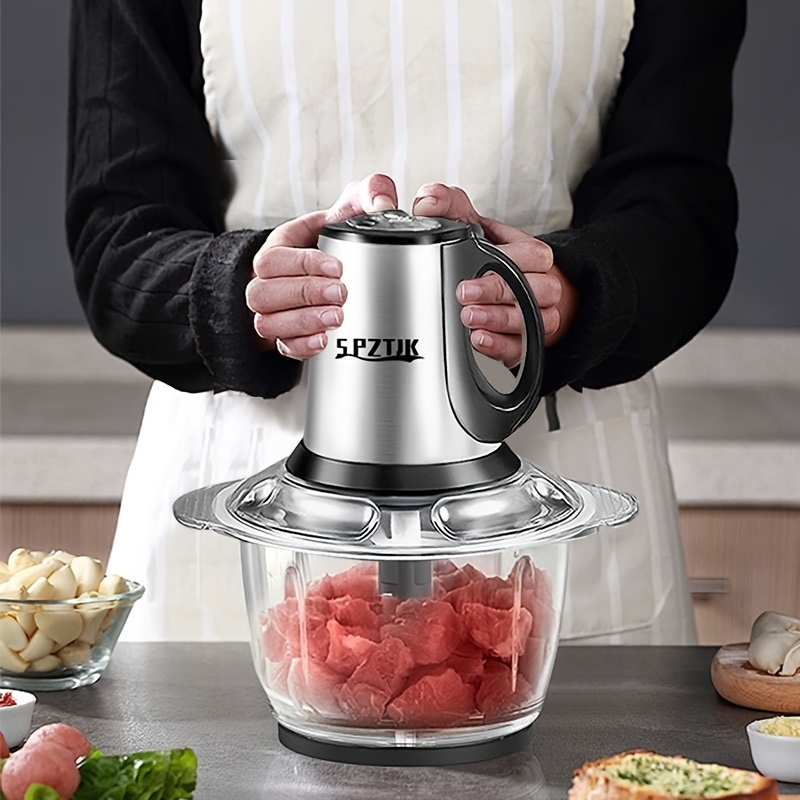 food chopper with 2 bowl and 2 blades   break   of foods meats salads nuts food processor electric 3l meat grinder mincer for kitchen meat grinder electric vegetable chopper garlic press crusher masher Product details 4