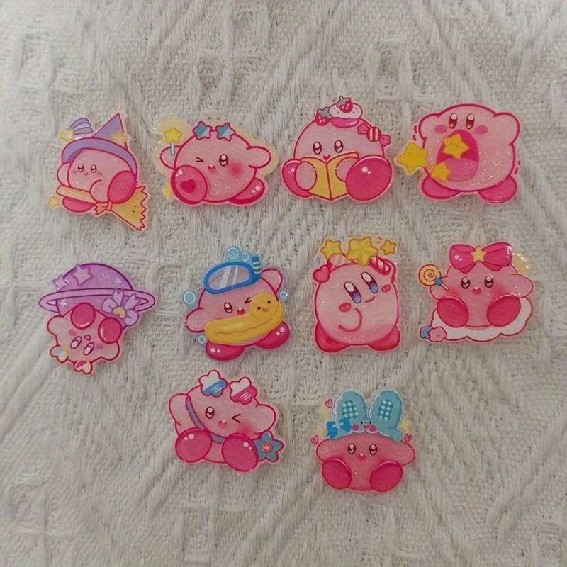 

10pcs Cute Cartoon Animal Acrylic Charms - Geometric Patterns, Decorative Beads For Diy Jewelry Making, Craft Supplies, No Mosaic Material - Adorable Acrylic Shapes For Crafts And Accessories