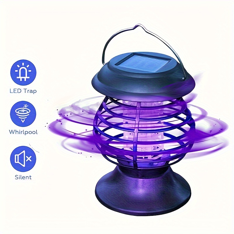 solar powered mosquito killer lamp waterproof outdoor garden patio insect repellent nickel battery mosquito repellent device outdoor solar mosquito zapper outdoor details 1