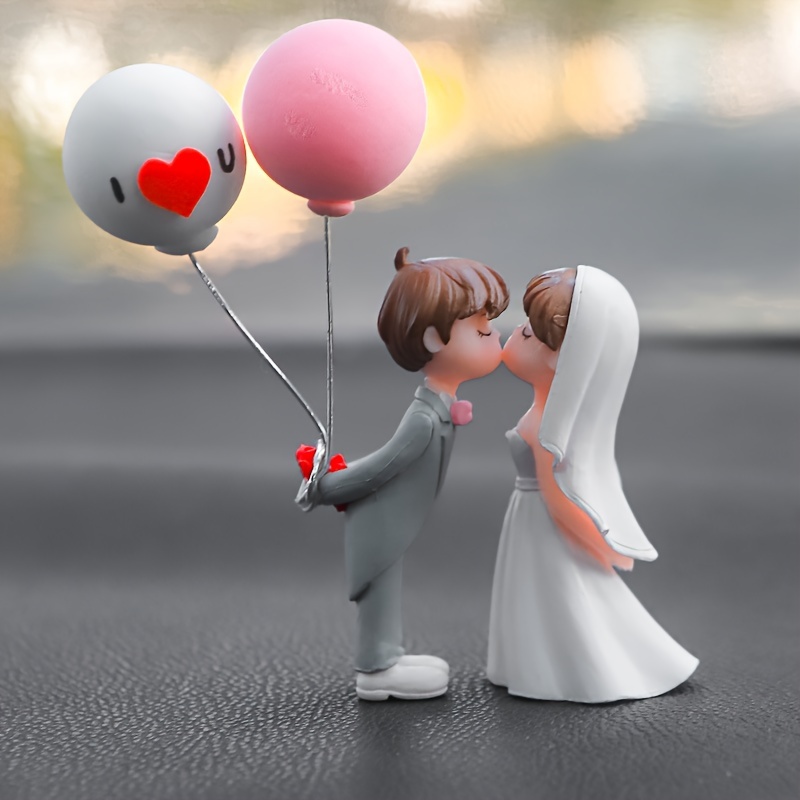 

Cute Balloon Couple Ornaments, Center Console, Rearview Mirror, Car Interior Decoration Products