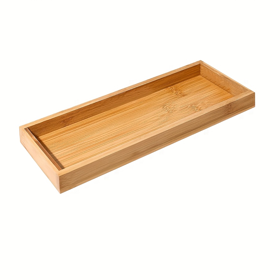 1pc/2pcs/3pcs Serving Tray Bathroom Organizer Decorative Multi Use Bathroom Counter Tray With Edges Vanity For Dresser Tissues Candles Jewelry, Cosmetics