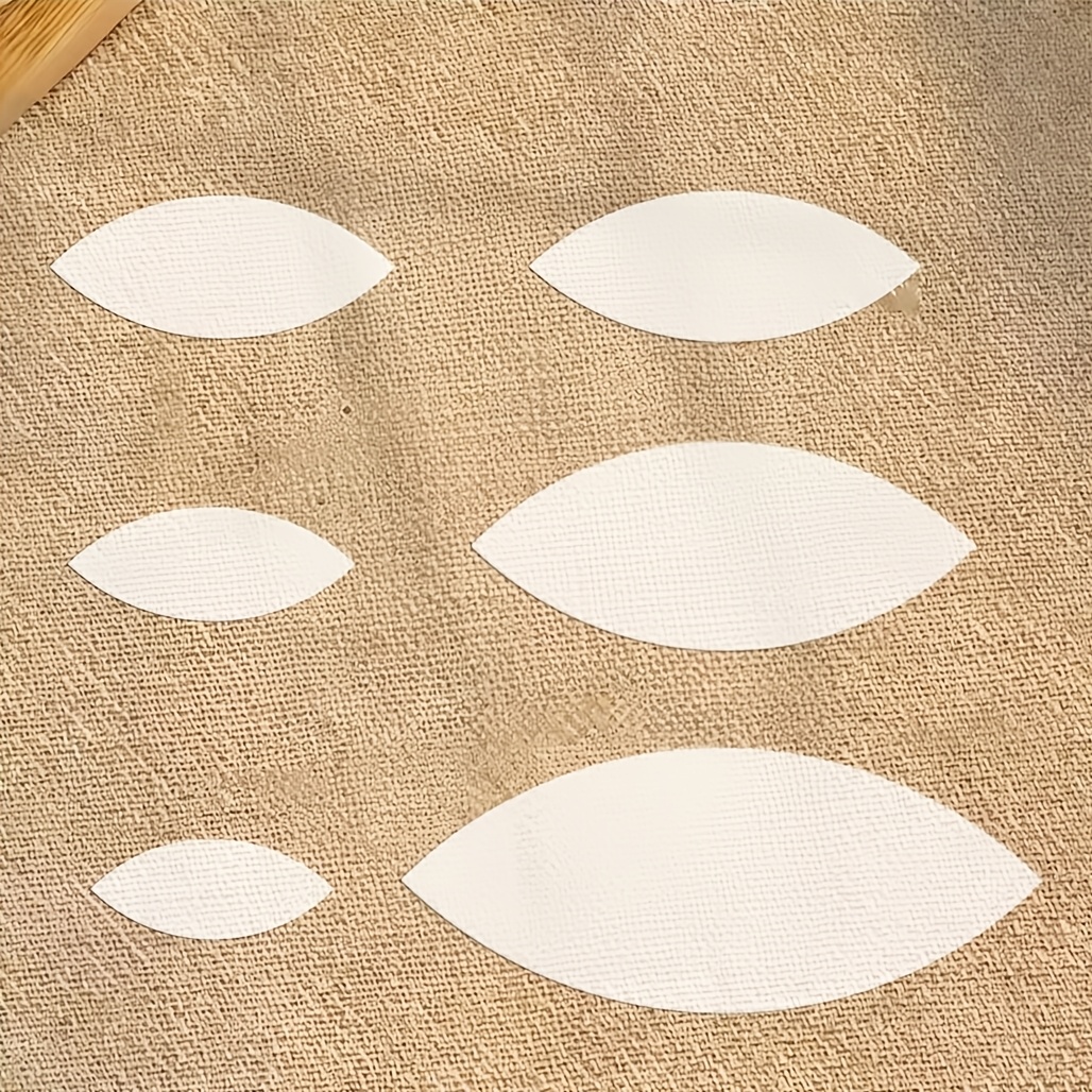 TEMU 6pcs Leaf-shaped Sewing Stencil Templates With Ruler - Pet Plastic Leaf-pattern & Quilting Guides Suitable For Beginners, Crafting Tool For