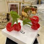 1pc delicate and cute cherry shaped womens hair clips red acetate hair accessories elegant shark style semi high bun clips suitable for valentines day new years eve party accessories party favours