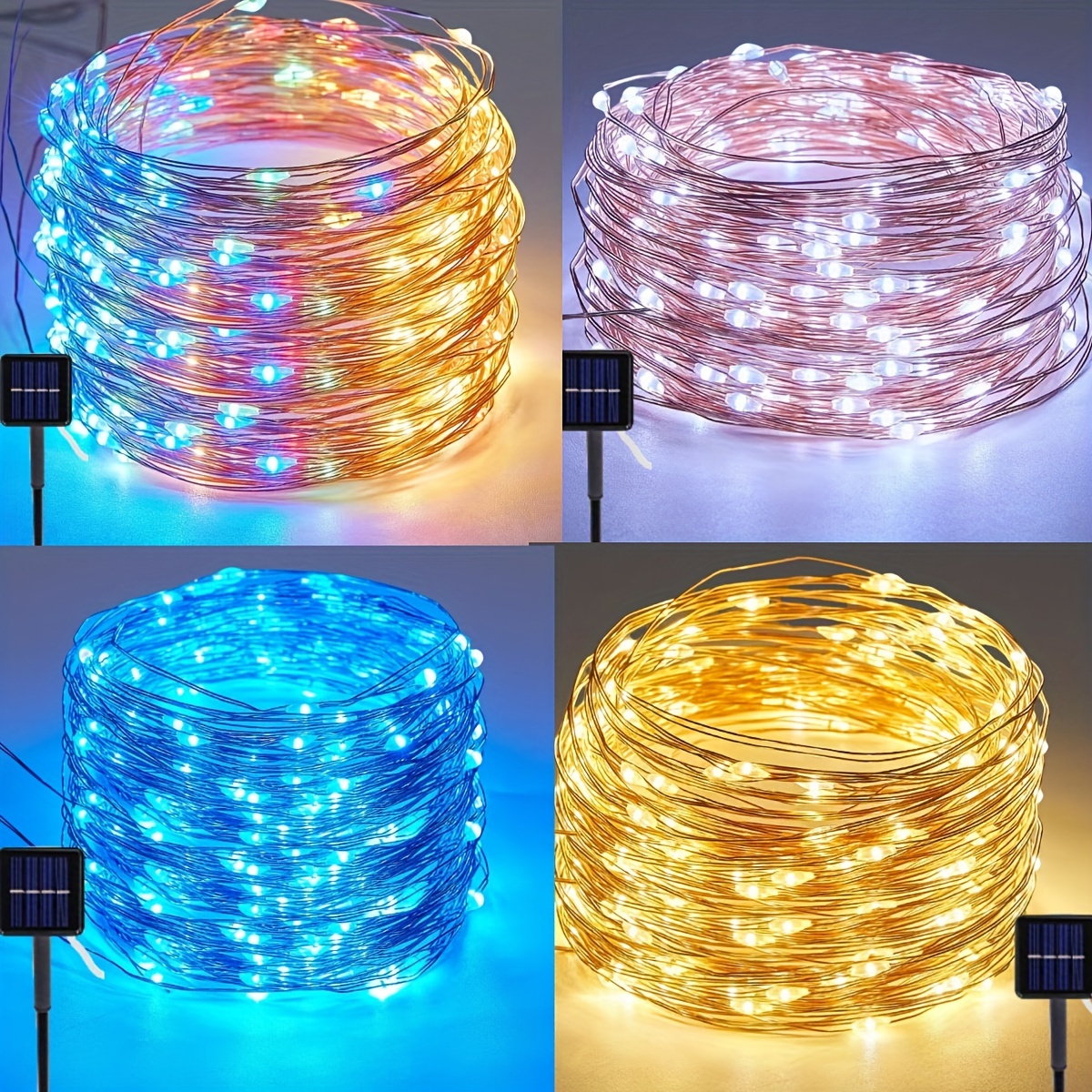 

1 Pack, Solar Outdoor Decorative Fairy Lights, Yard, Garden, Fence Led Flashing Light String, Christmas, Christmas Tree Decoration, Haunted House Scene Layout, Wedding Birthday Diy Copper Wire Lights,