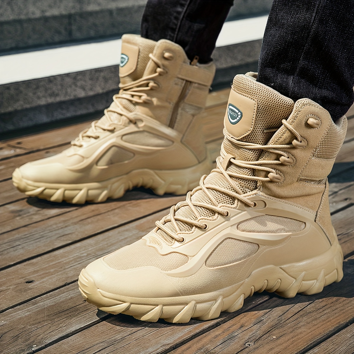 botas militares calidad hombre cordones punta Temu Spain