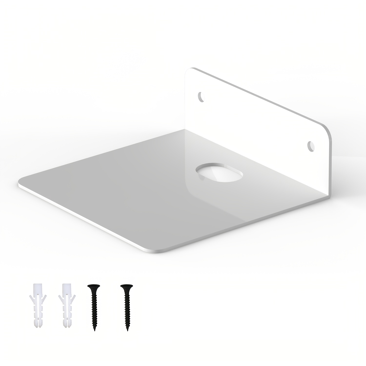 TEMU Floating Shelves For Wall Use, 5-inch Acrylic Wall Shelf With 4 Screws, Echo, Camera, Mini Decoration, And Figurines