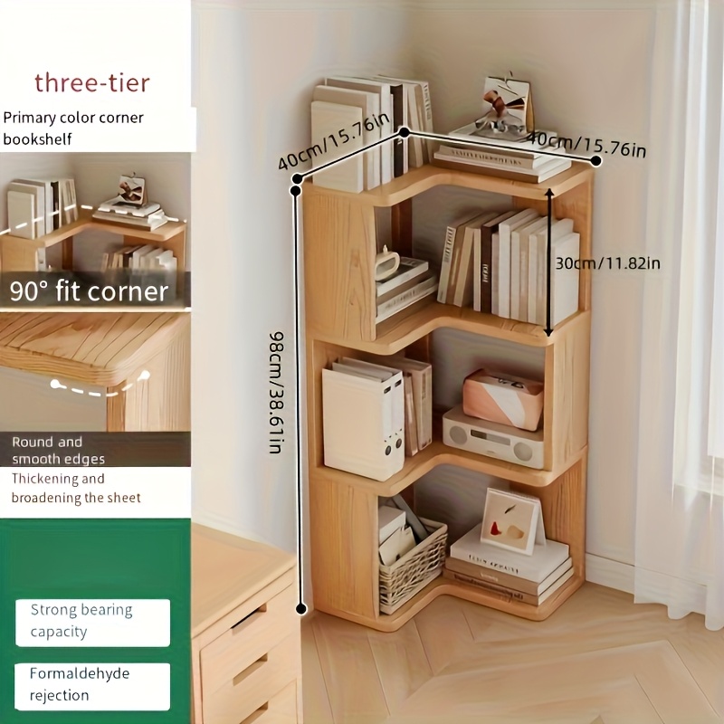 Floor-standing Storage Organizer, Suitable For Living Room, Bedroom, Office - , Wooden Storage Solution | Elegant Corner Shelf, Practical Shelf, Utility Racks