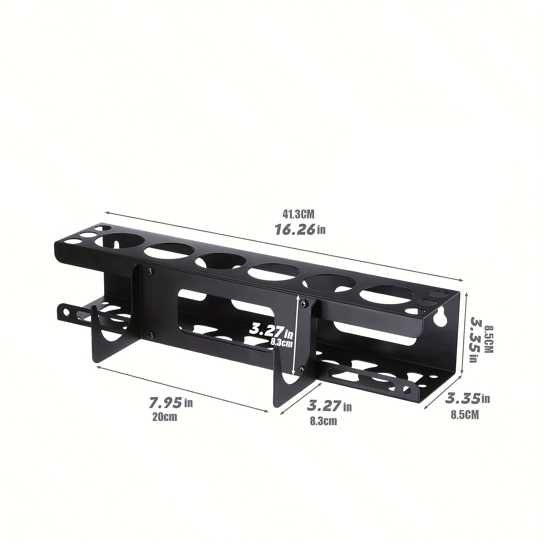 Caulking Gun Rack Tool Holder, Glue Gun and Tube Rack, Wall-Mounted Manual Loading Tool Storage Rack, Holds 6 Tubes and Loading Nozzles, Storage Box for Workshops, Shops, Garages, Storage Racks