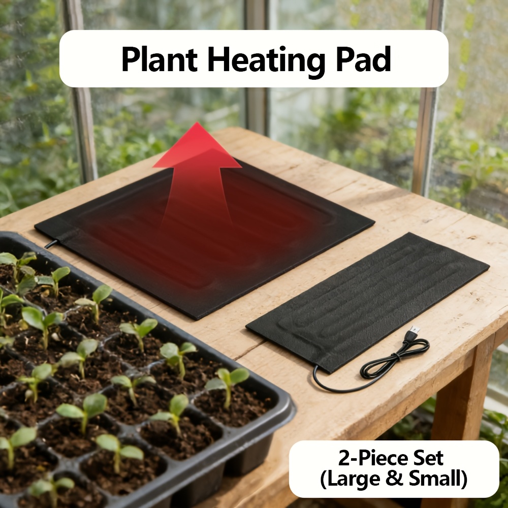heating pad combo set large small plant heating mat to enhance germination rate usb   temperature design suitable for indoor greenhouses garden seedlings hydroponics seedling growth and sowing an essential tool for spring indoor