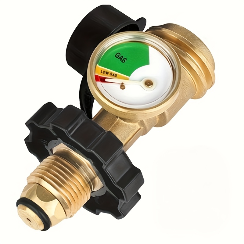 TEMU 1pc Propane Tank Adapter Converts Pol Lp Tank To Qcc1/type1 With Propane, Adapter With Propane Tank Gauge Propane Tank Adapter Old To Type For