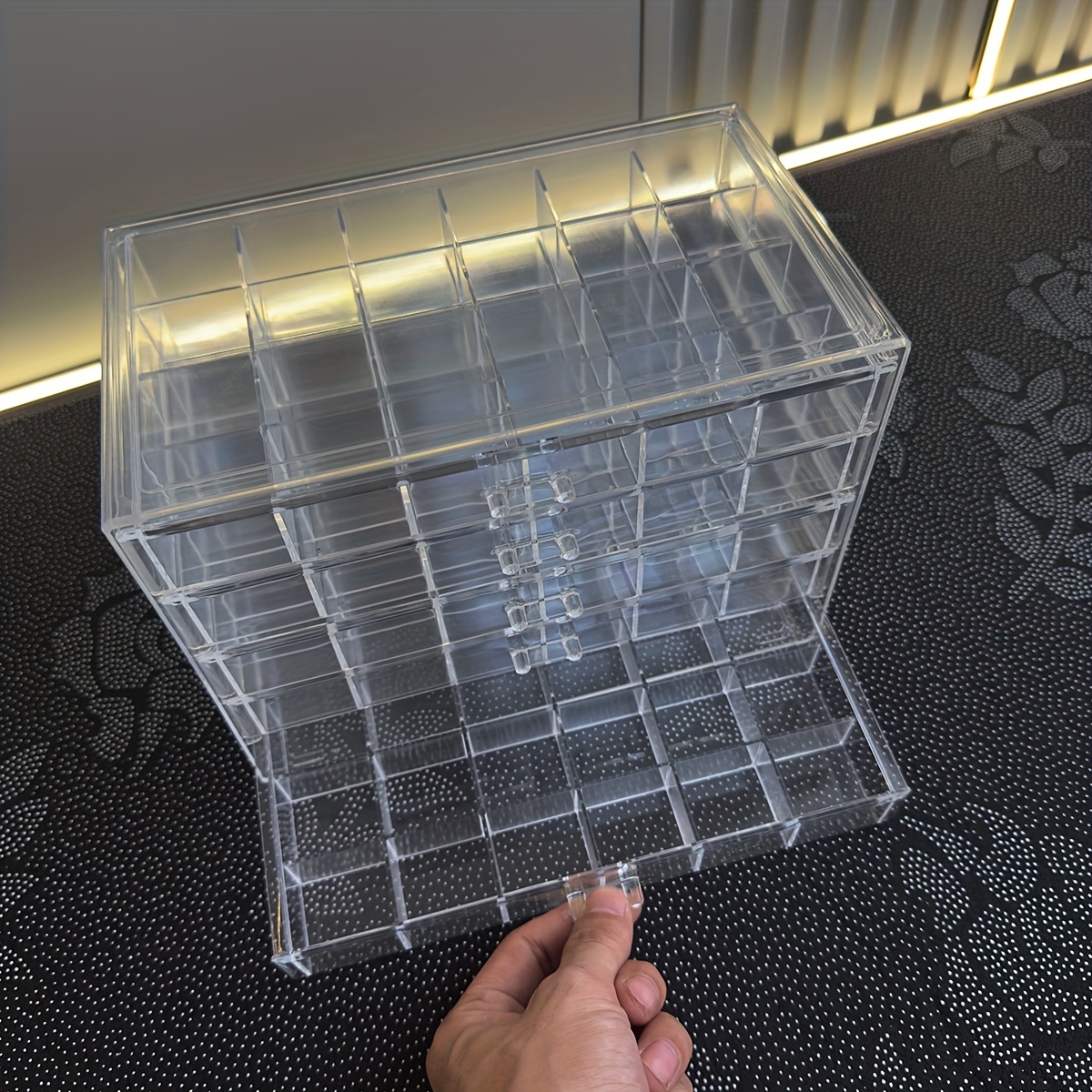 

1pc Large Capacity Multi-layer Jewelry Storage Box, Dust-proof Household Popular Jewelry Box, Anti-oxidation Earrings Storage Container