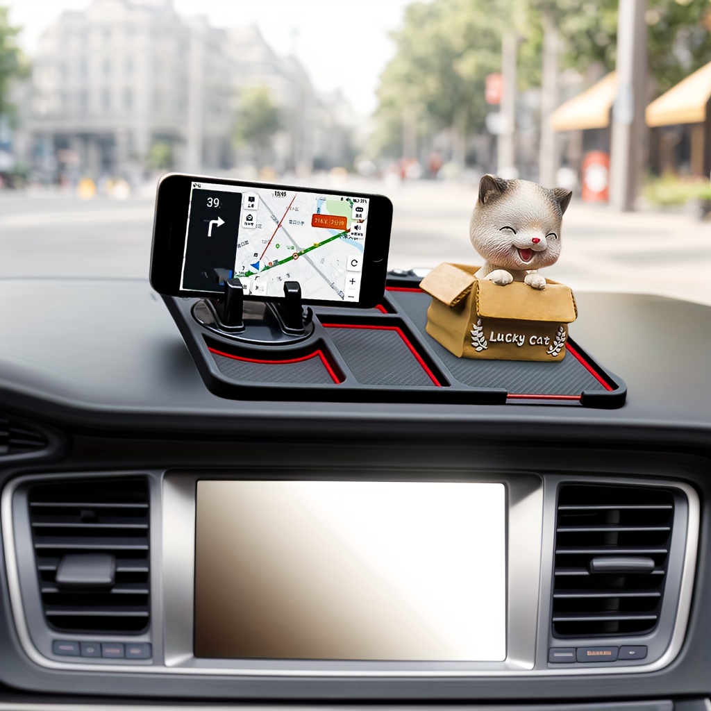 car slot mobile phone rotating stand with anti skid pad and phone number sticker to contact can be used to place accessories details 0