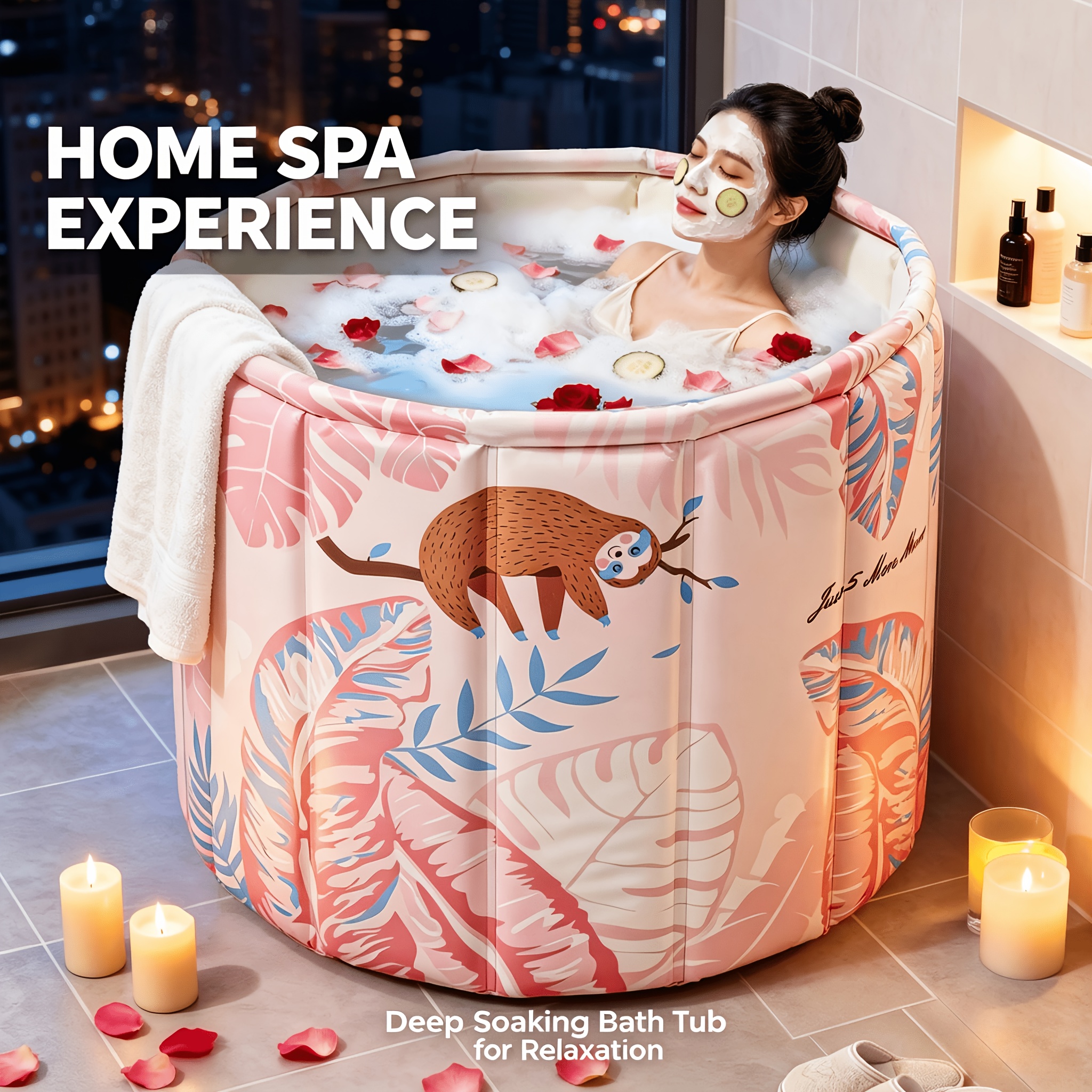 Inflatable Standalone Bathtub for Hot and Ice Baths