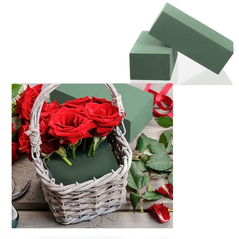 

2pcs Bricks For Flower Arrangements - Plastic Craft Blocks For Florists