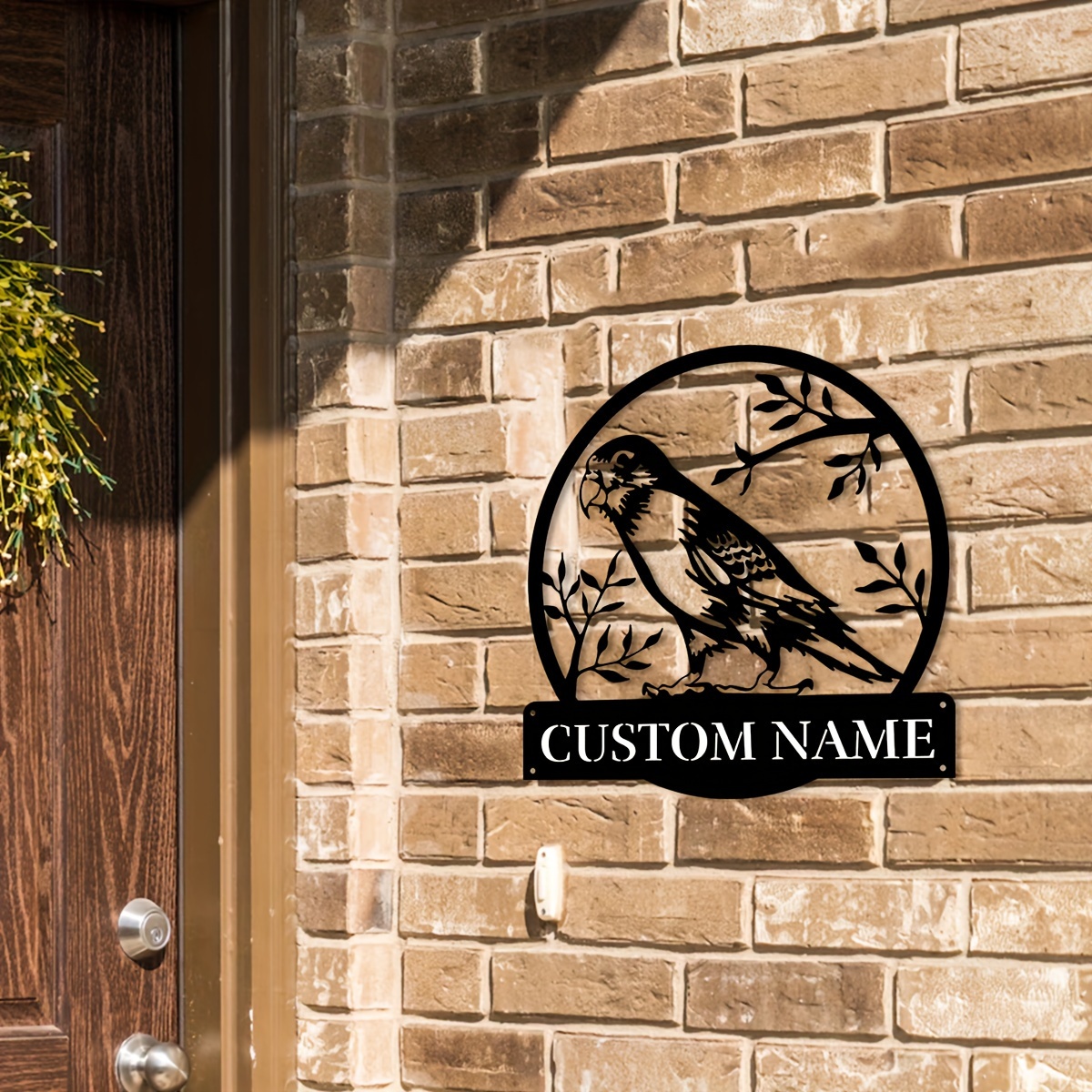 Custom Parrot Wall Art, Personalised Metal Decoration