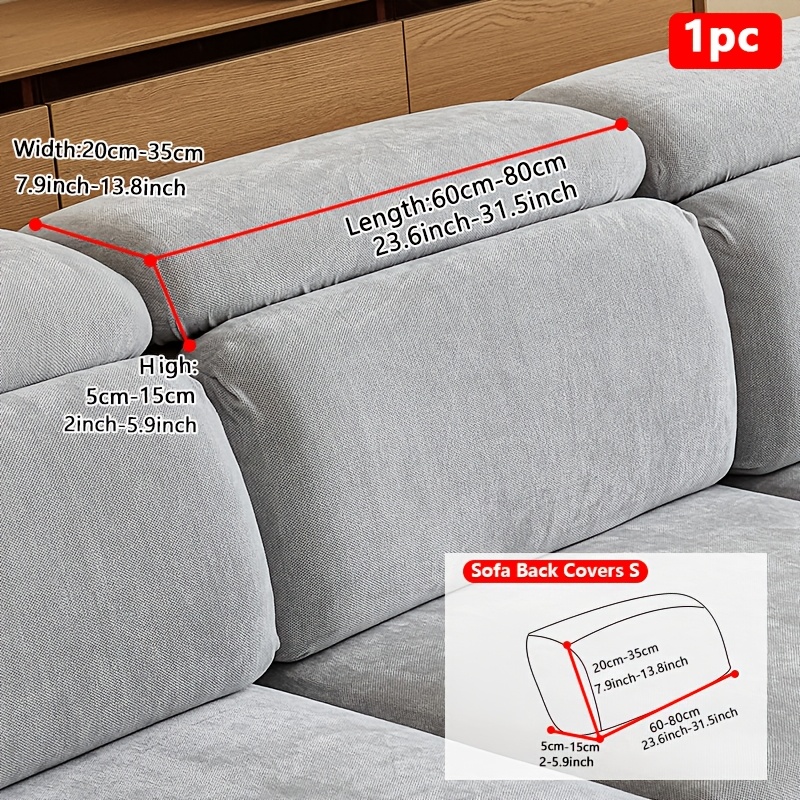 TEMU 1pc Solid Color Elastic Sofa Cover, Sofa Seat Cushion Cover, Full Wrap Sofa Seat Protector, & Wear Resistant, Reusable, Machine Washable, ,
