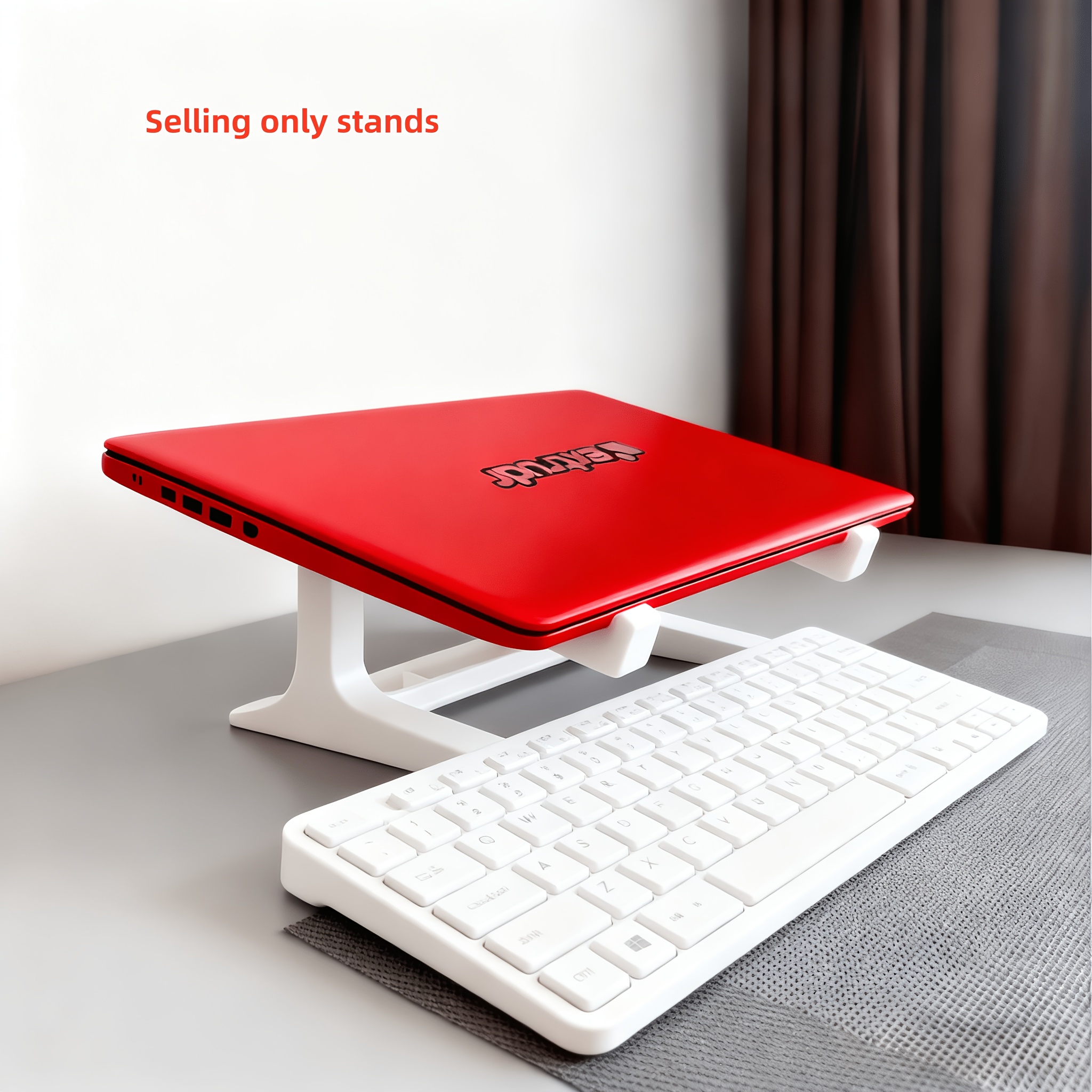 E-shop Ein beweglicher Laptopständer mit abnehmbarem Armlehne, höhenverstellbarem Desktop-Erhöher und ergonomischer Tastaturhalterung, der die Haltung